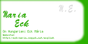 maria eck business card